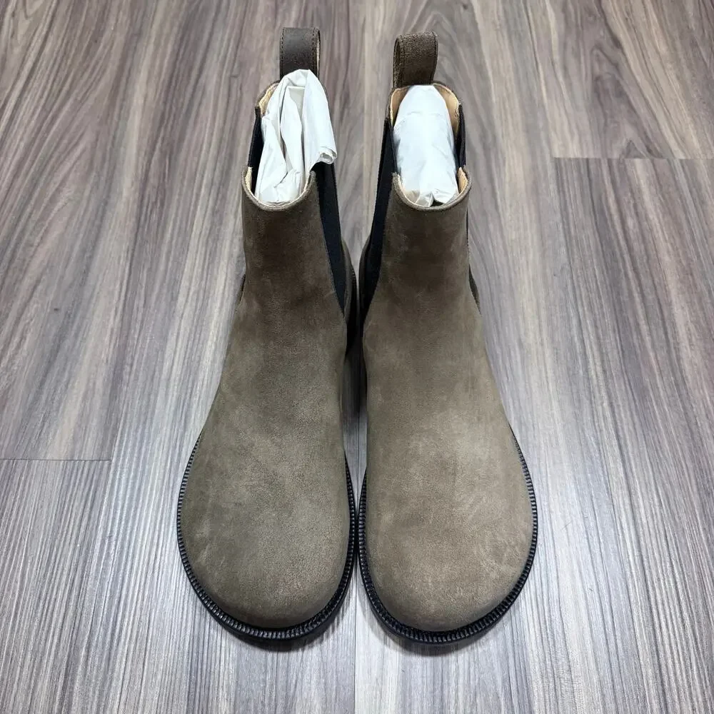 $1000+ JW Anderson Chocolate Brown Suede Chelsea Loafer Boots EU 43